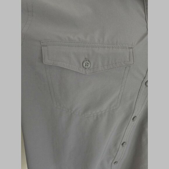 Eddie Bauer Women's Departure 3.0 Long-Sleeve Shirt Sz XXL Classic Fit in Gray - Picture 3 of 5